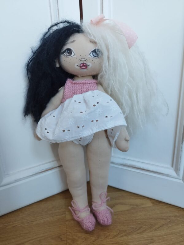 Muñeca pintada a mano (Pelo Bicolor) - Imagen 2